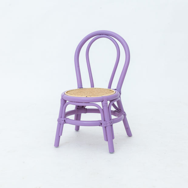 Kids Lavender Rattan Chair