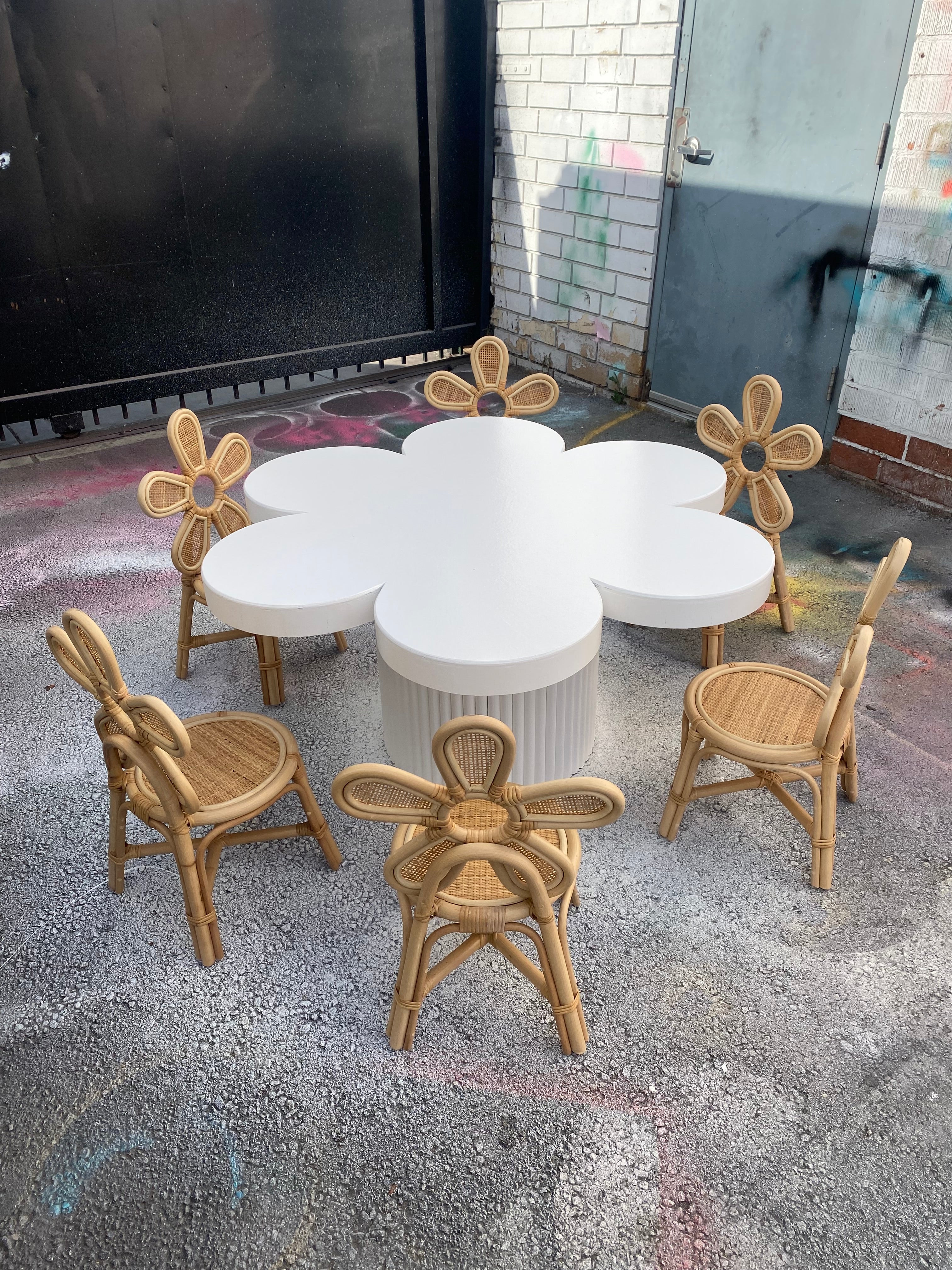 Kids White Flower Table