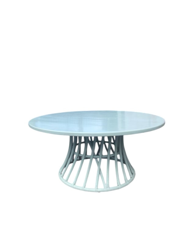 Kids Light Blue Rattan Round Table