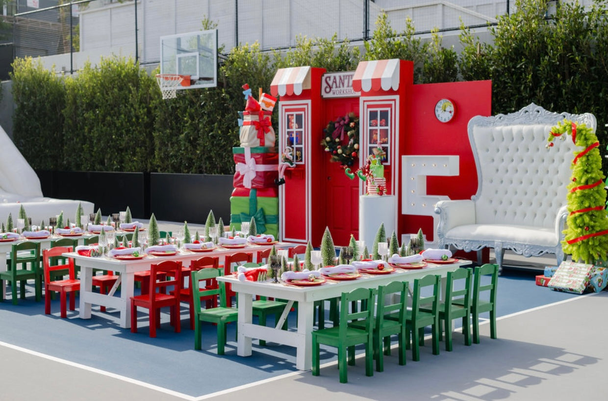 Kids White Farm Table