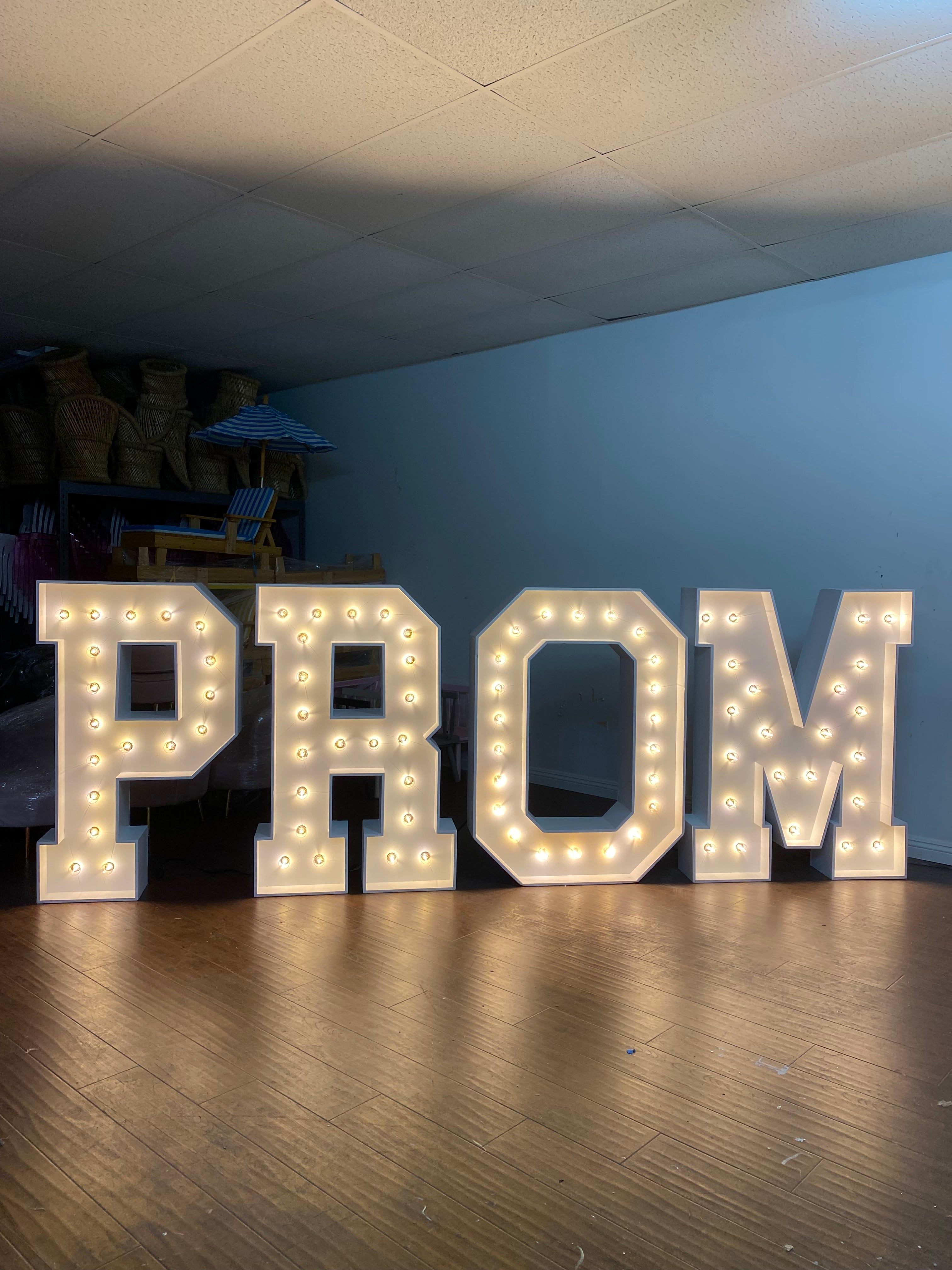 PROM Marquee Letters