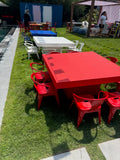 Kids Red Square Table