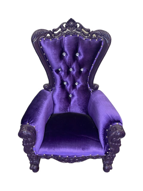 Kids Purple/Black Royal Throne Chair