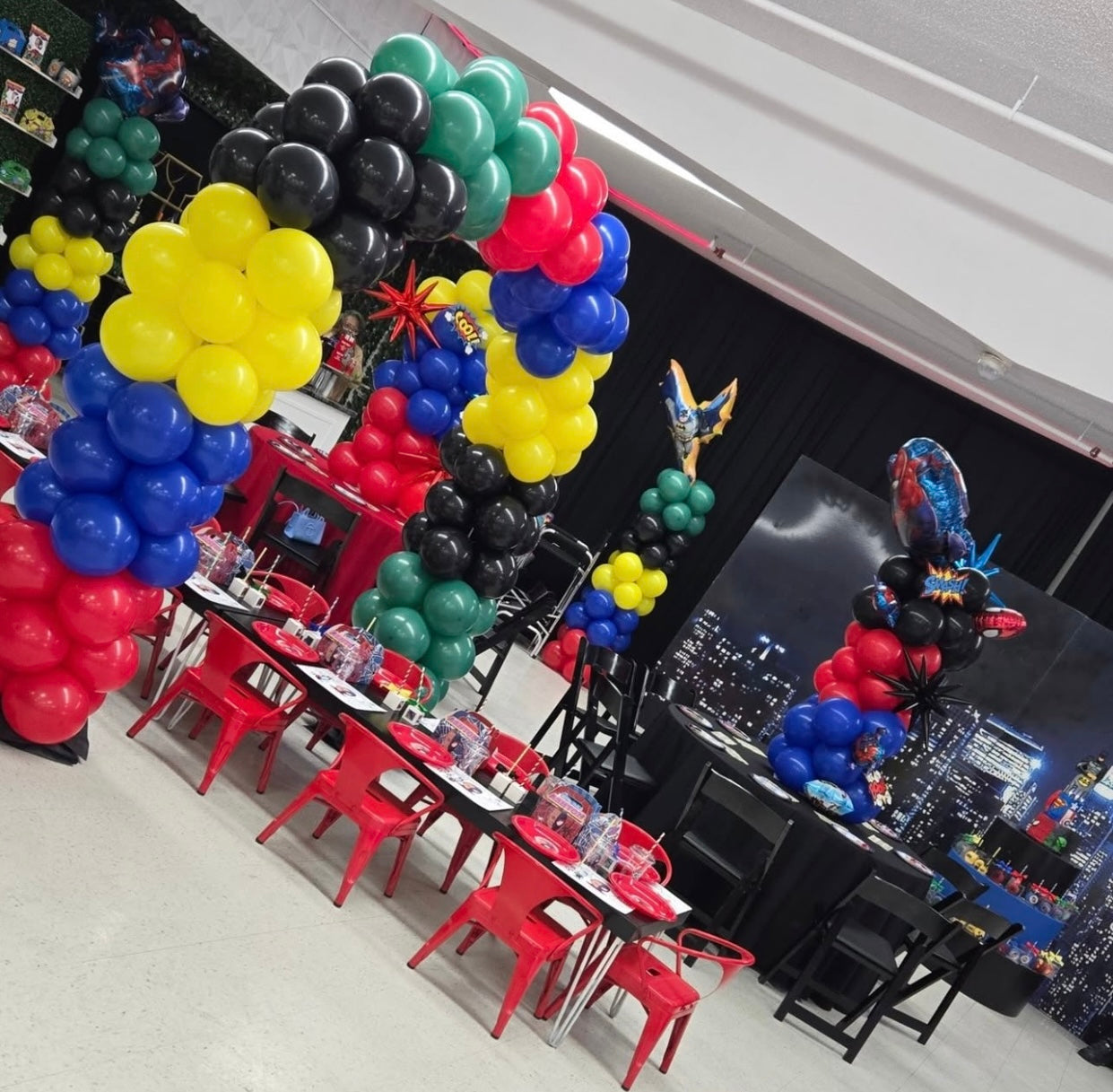 Kids Modern Black Table With White Metal Legs