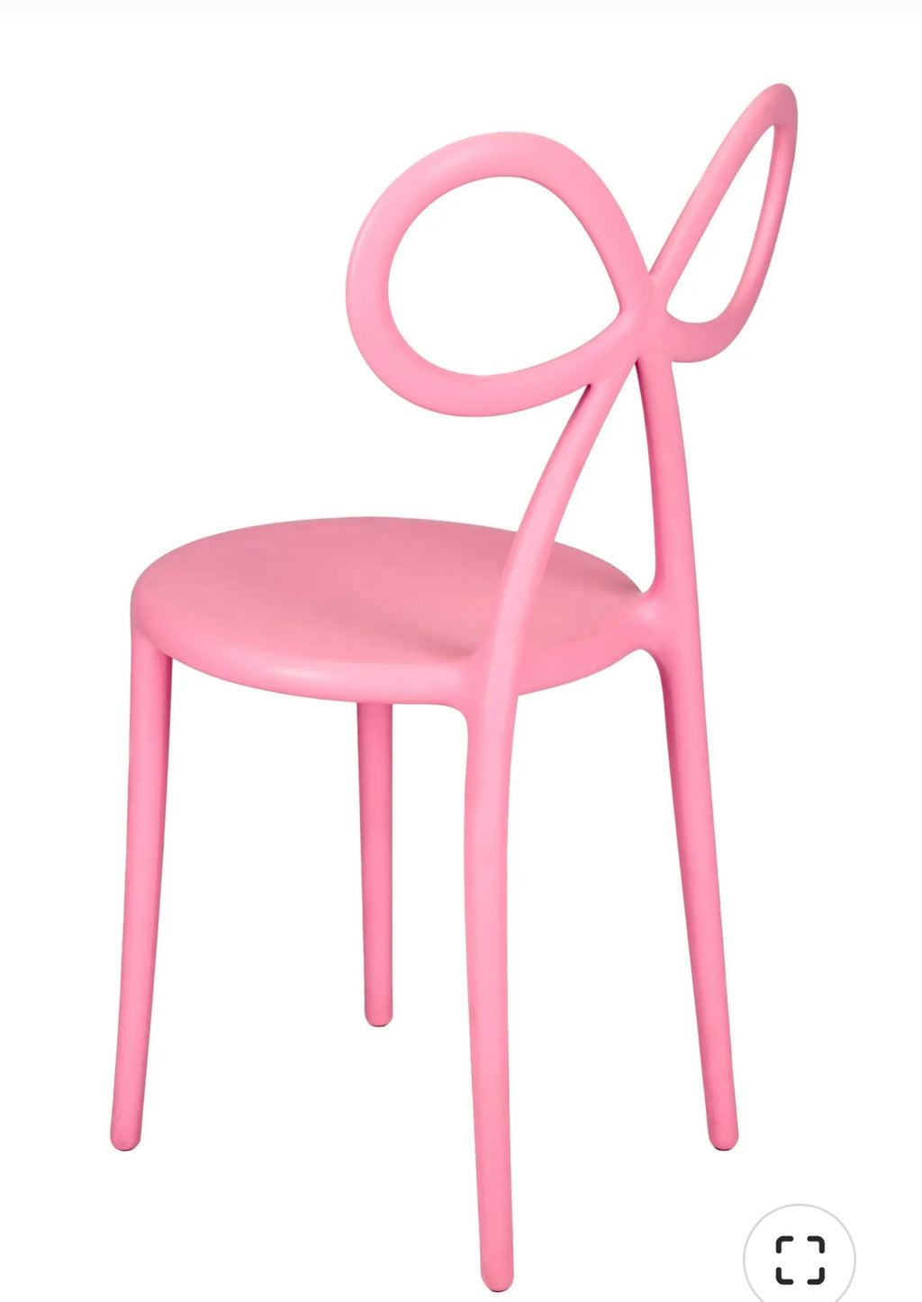 Kids Light Pink Resin Bow Chair