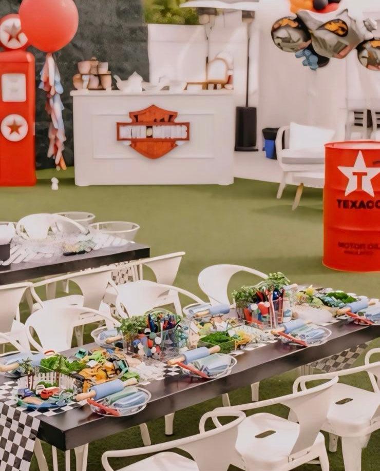 Kids Modern White Table With Black Metal Legs