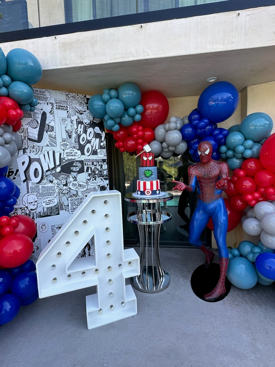 Superhero Comic Backdrop Panel