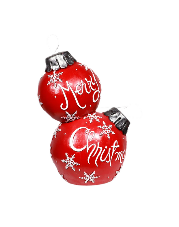 Merry Christmas Red Ornaments