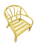 Kids Yellow Flower Rattan Chair