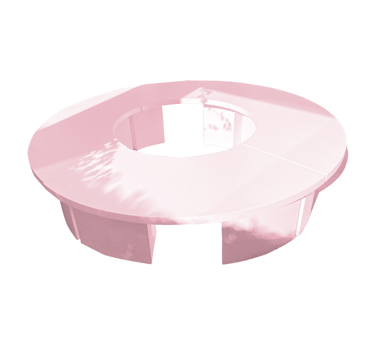 Kids Light Pink Serpentine Circle Table