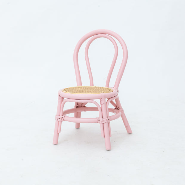 Kids Light Pink Rattan Chair