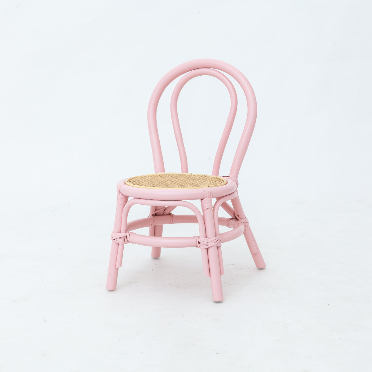 Kids Light Pink Rattan Chair