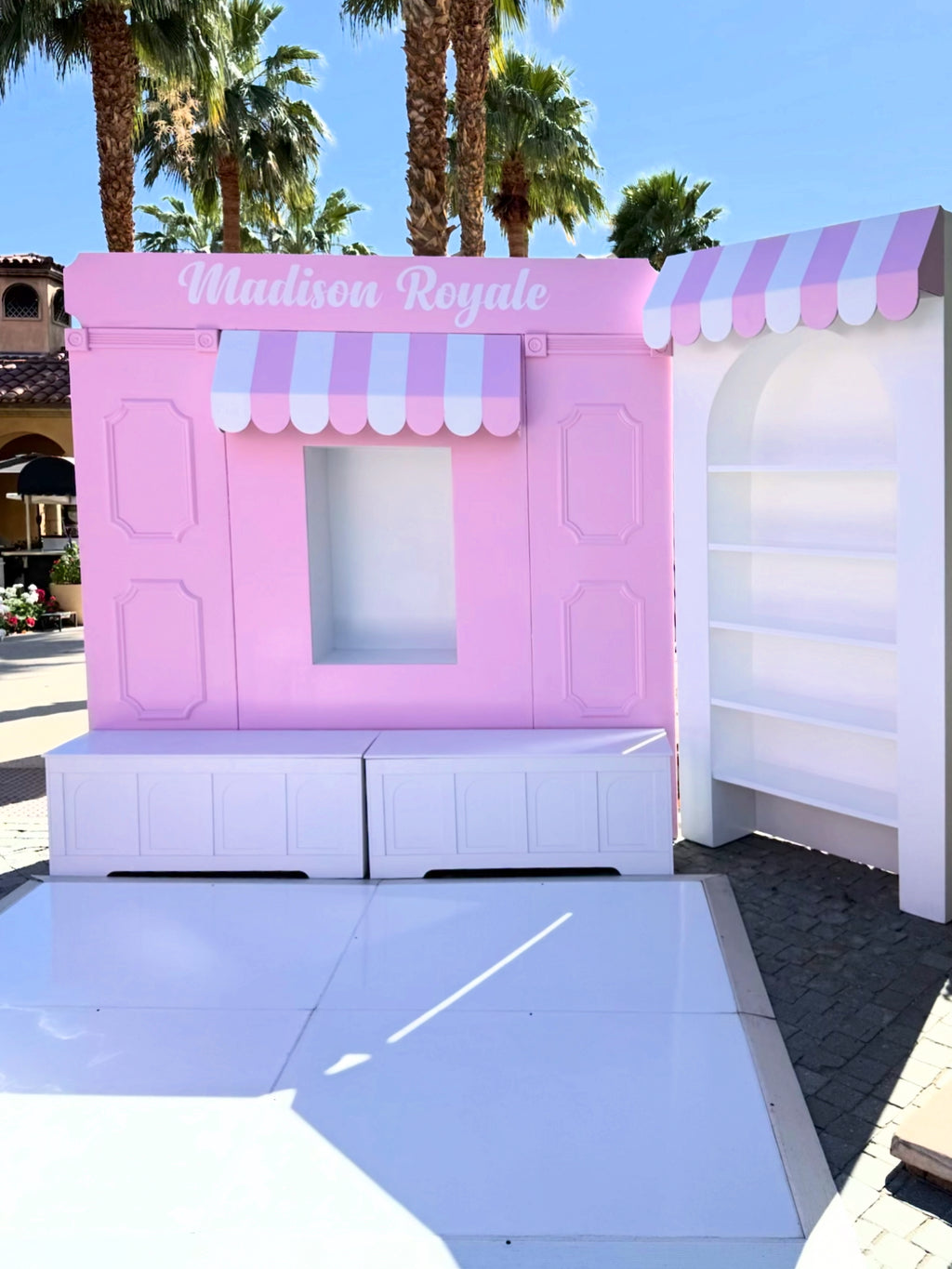 Light Pink Store Front With Custom Signage