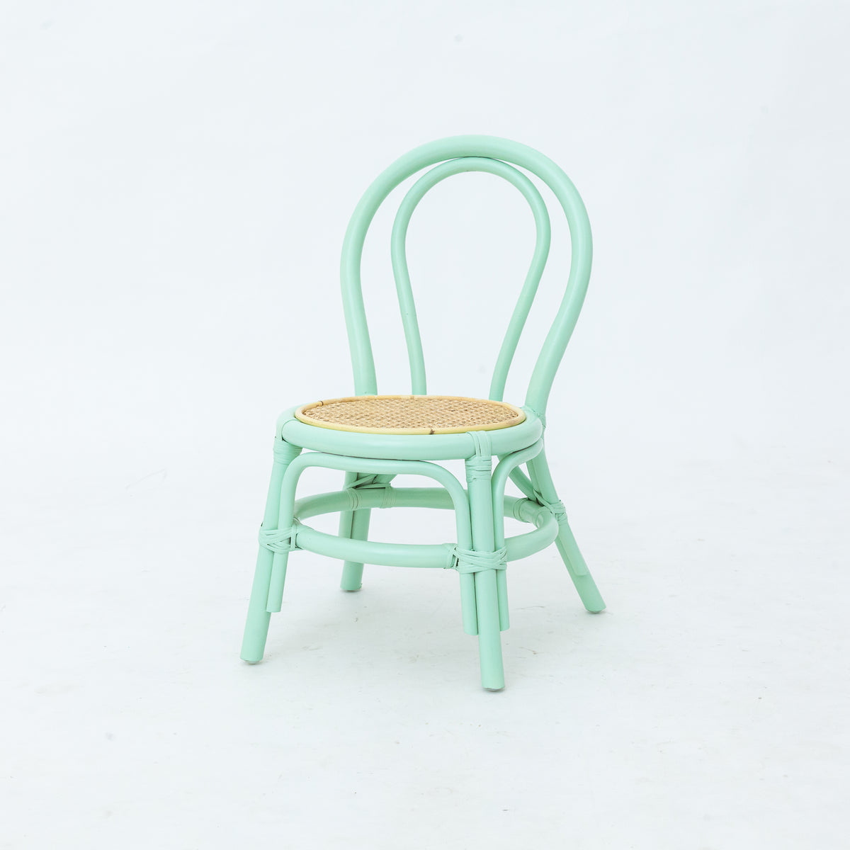 Kids Teal Rattan Chair