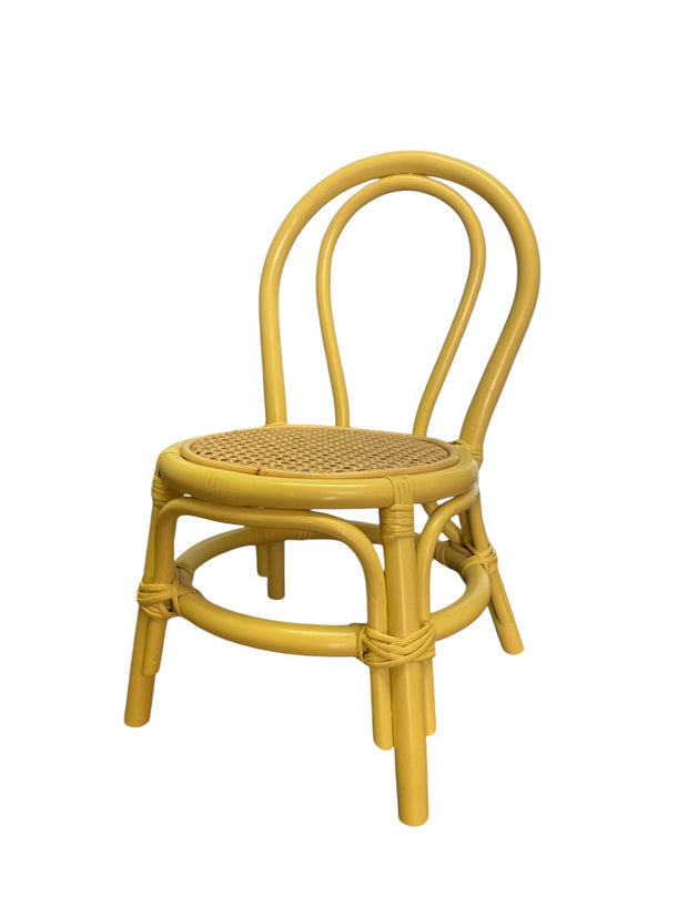 Kids Yellow Rattan Chair