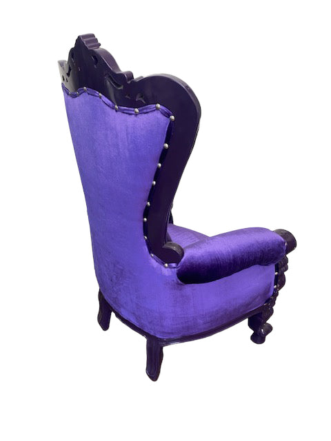 Kids Purple/Black Royal Throne Chair