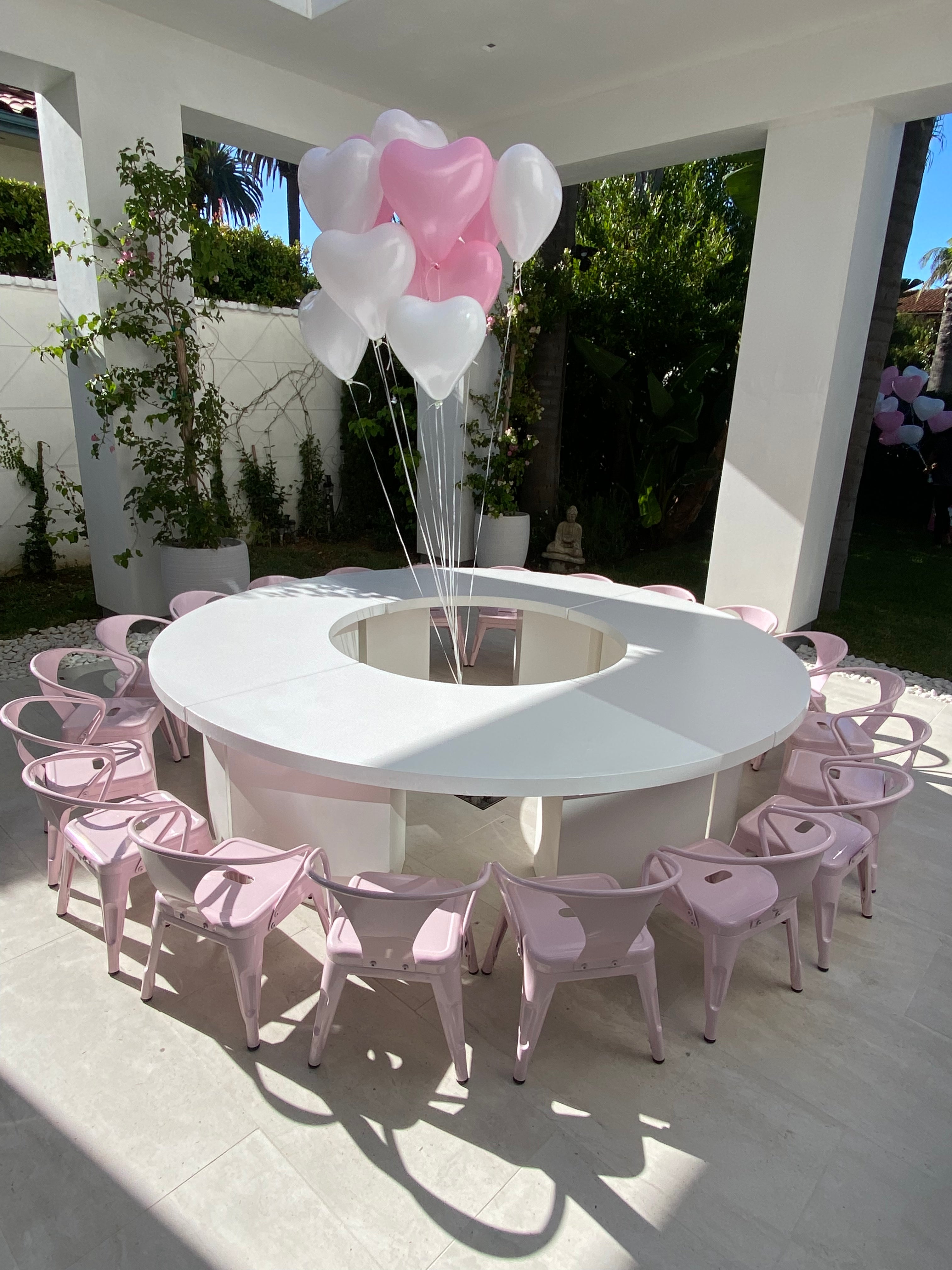 Kids Light Pink Metal Chair