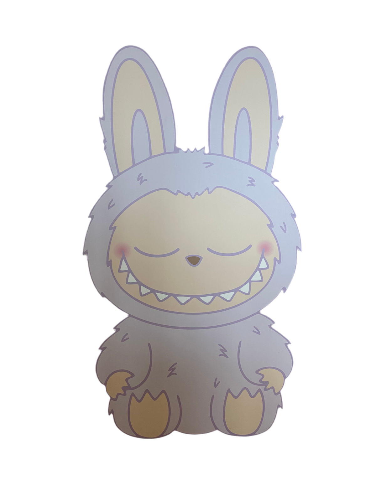 Lavender Labubu Wood Cut Out Standee