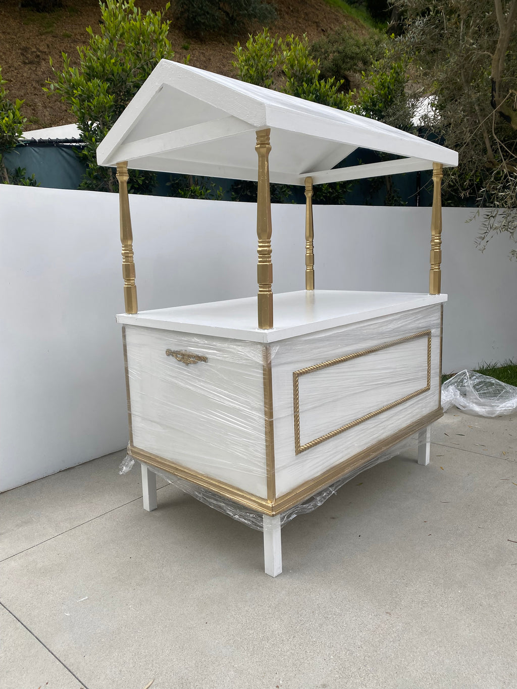 White & Gold Dessert Cart