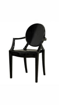 Kids Black Ghost Chair With Arms