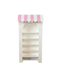 3D Light Pink & White Awning White Arch With Shelves
