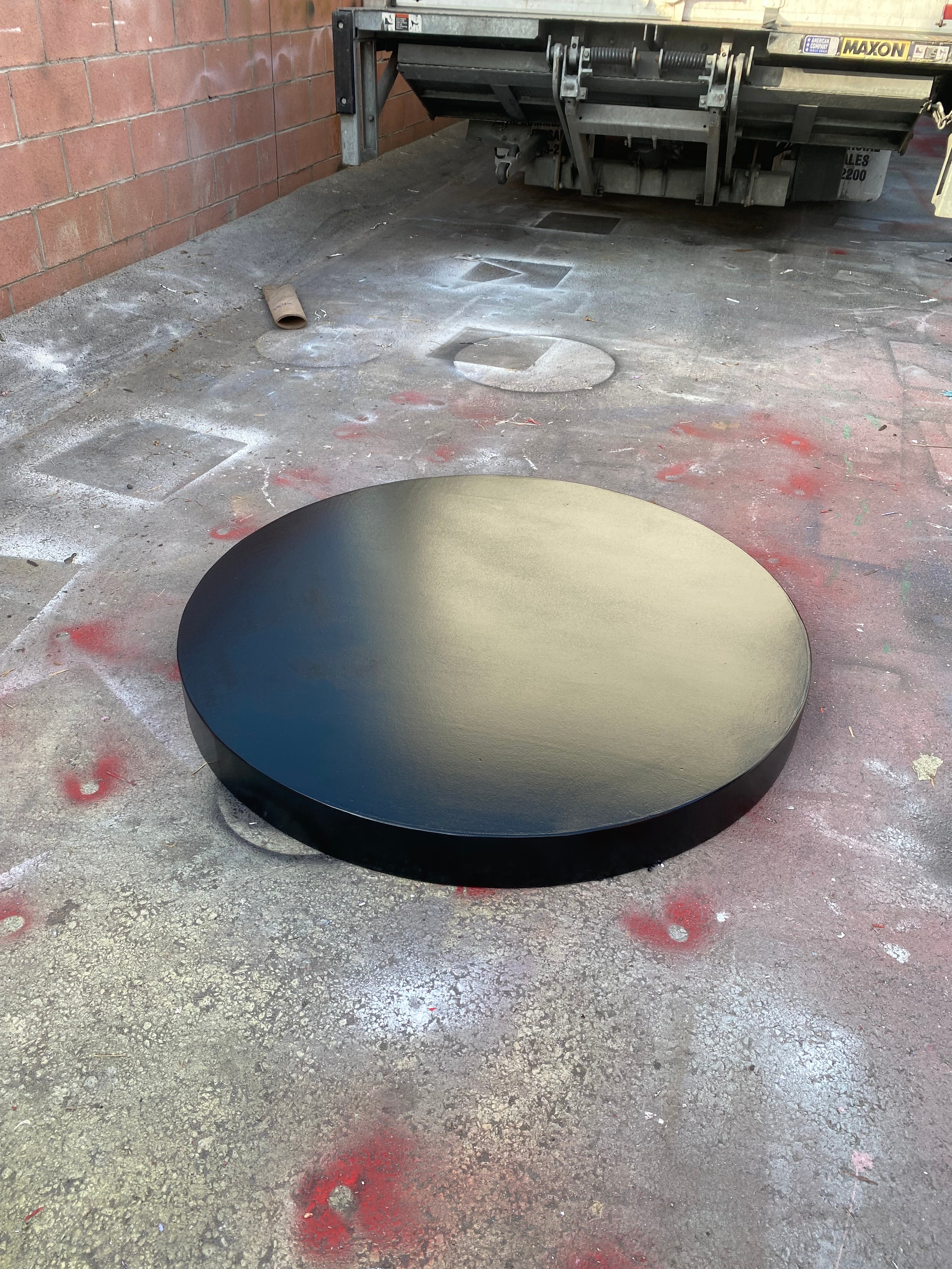 4 Foot Black Cylinder Platform Floor Stage