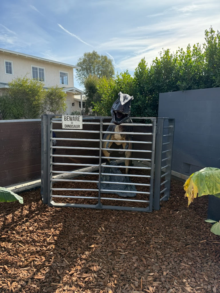 Beware Of The Dinosaurs Tri-fold Gate