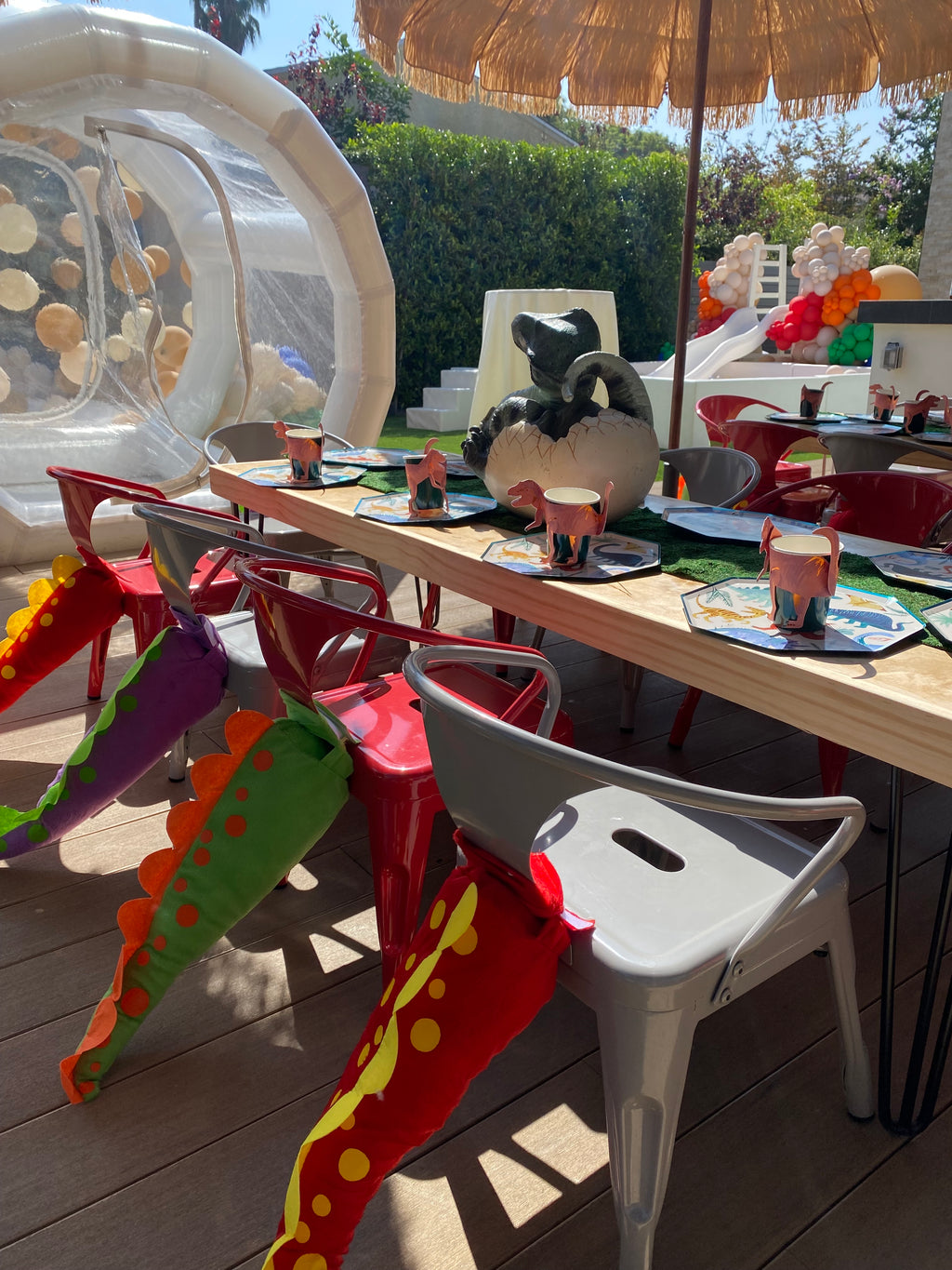 Kids Modern Natural Table With Black Metal Legs