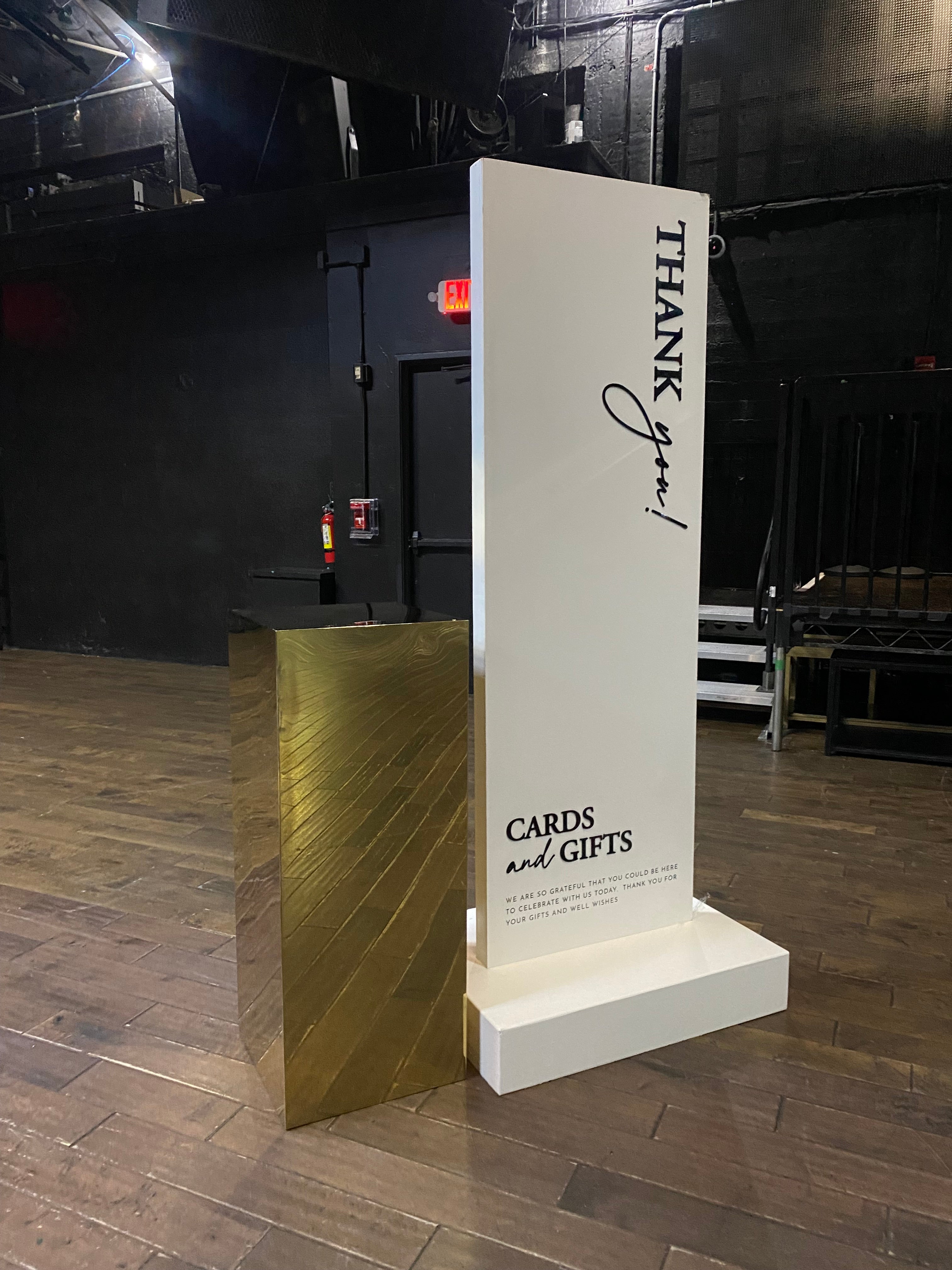 3 Foot Gold Mirror Pedestal