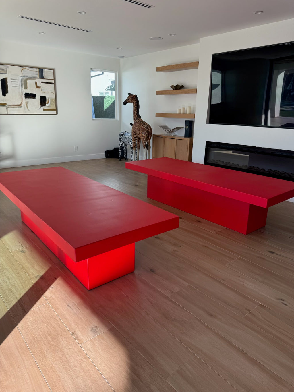 Kids Red Rectangular Box Table