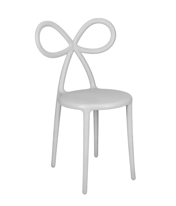 Kids White Resin Bow Chair