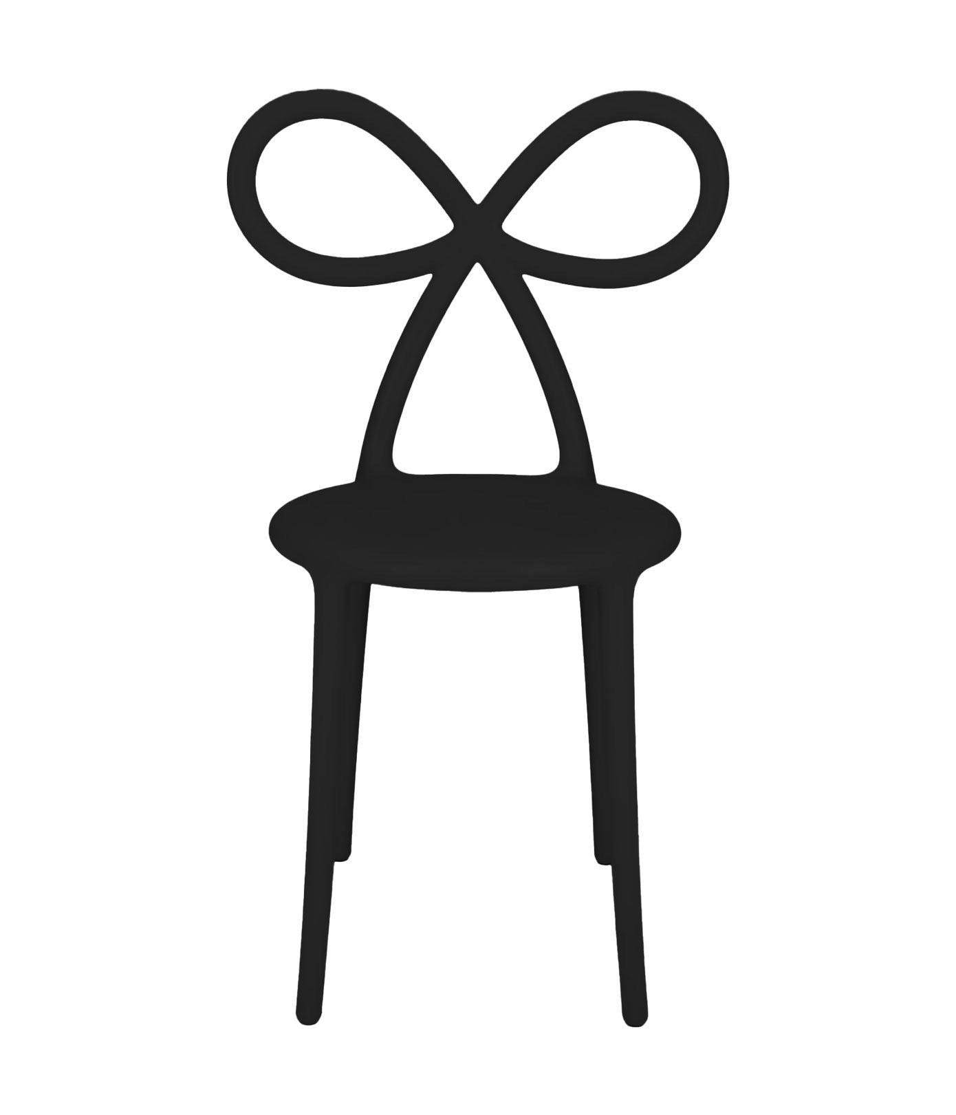 Kids Black Resin Bow Chair