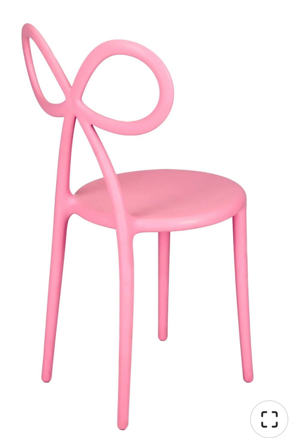 Kids Light Pink Resin Bow Chair