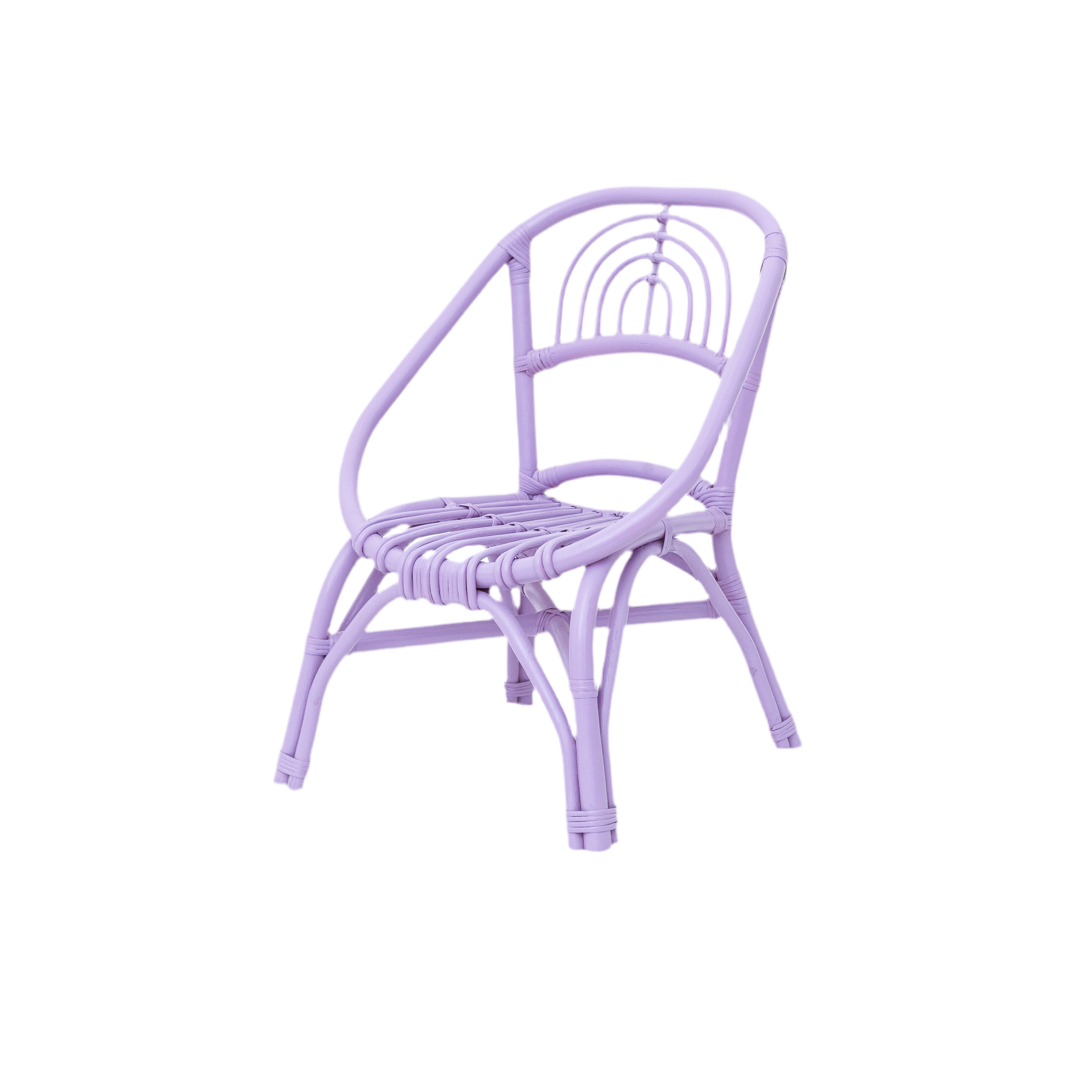 Kids Lavender Rattan Rainbow Chair