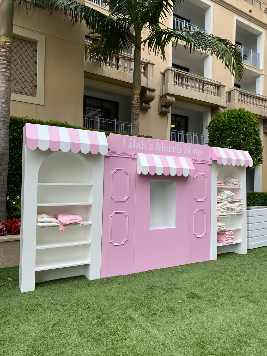 Light Pink Store Front With Custom Signage