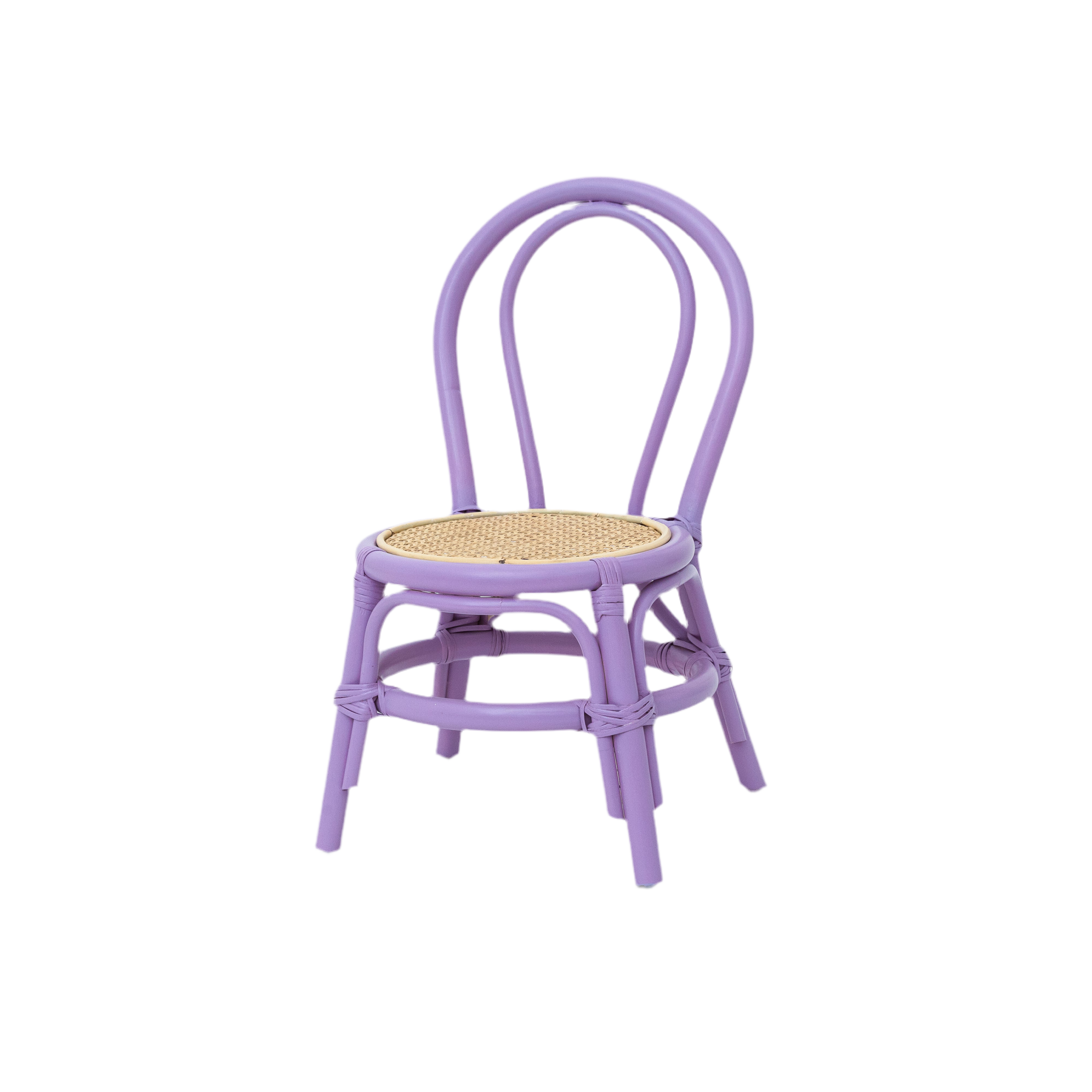 Kids Lavender Rattan Chair