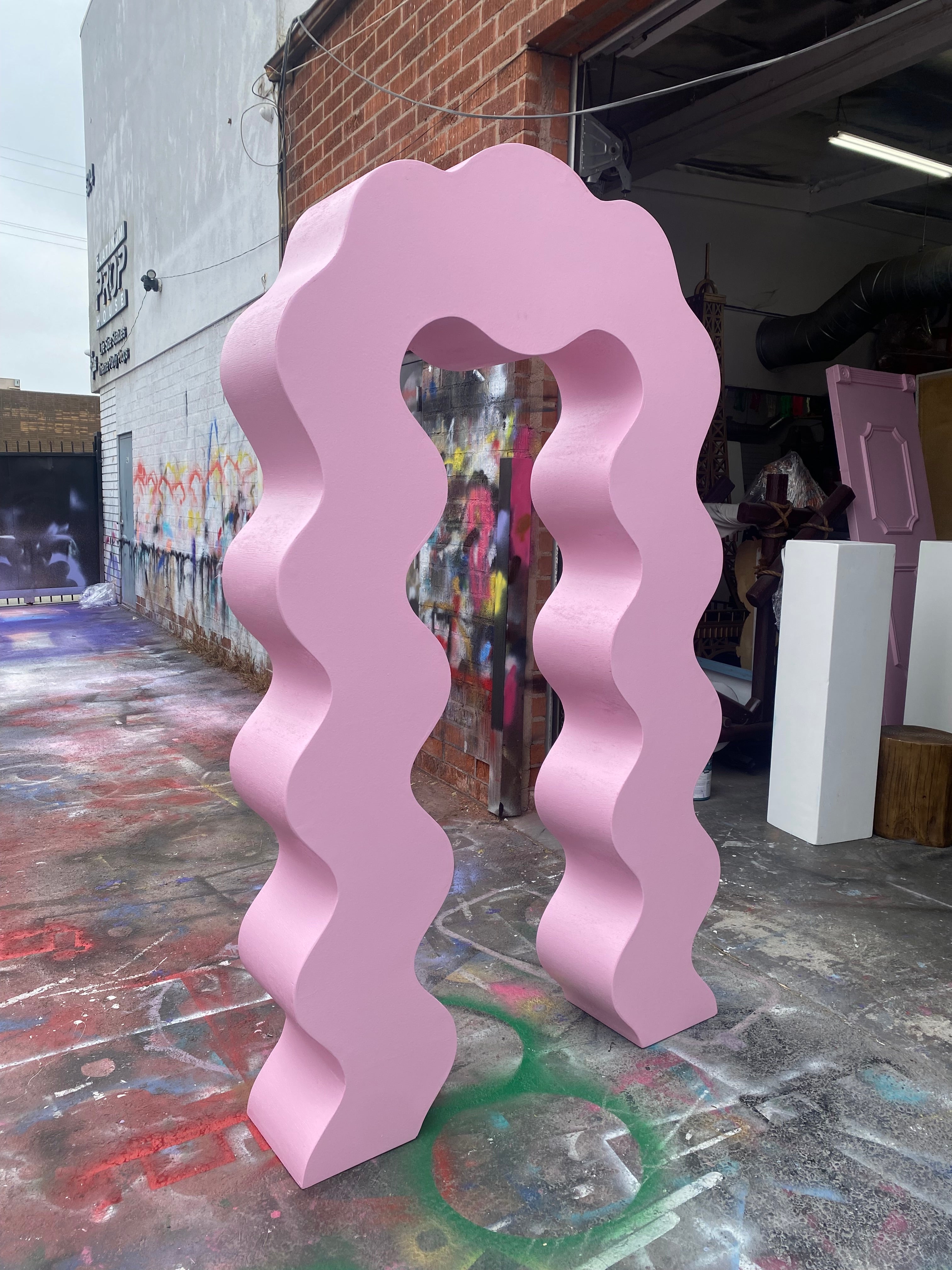 Light Pink Wavy Arch