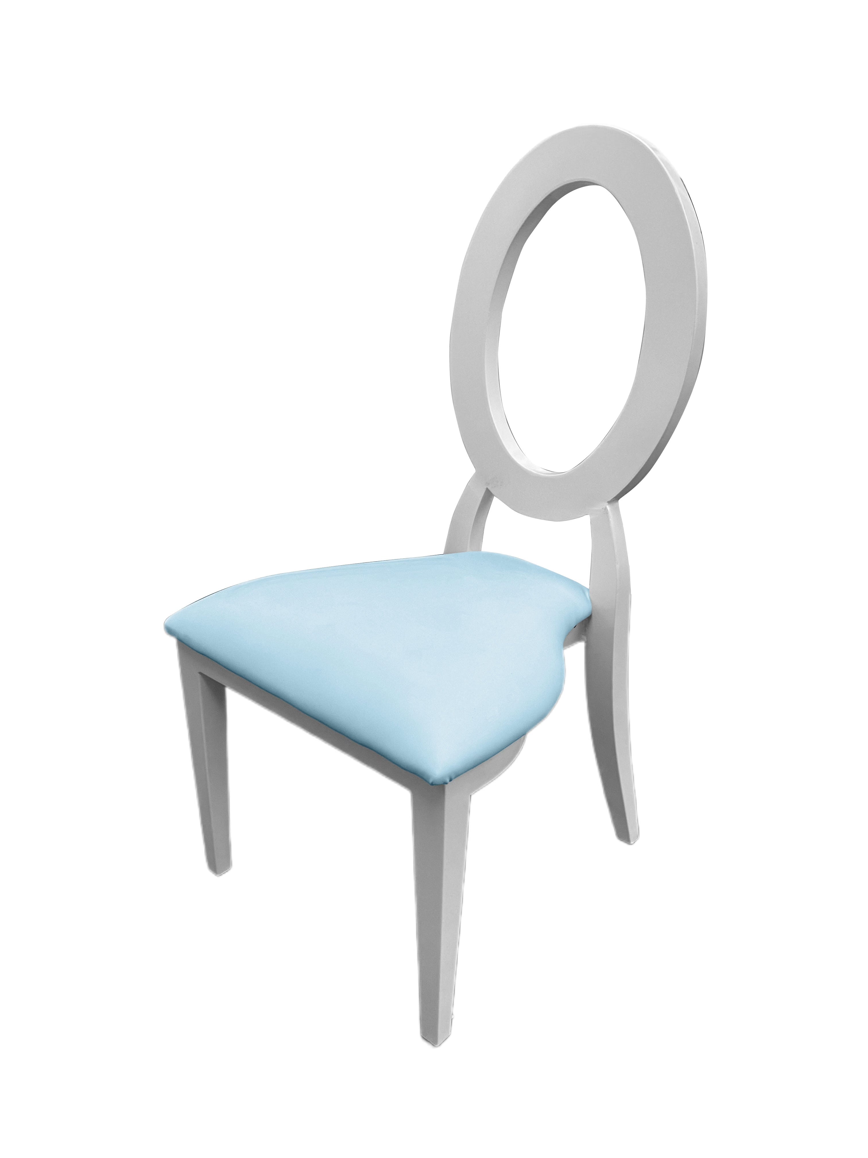 Kids Blue & White Washington Chair