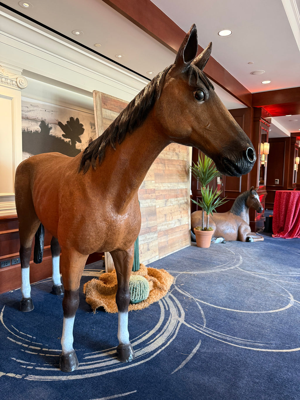Large Tan & White Horse
