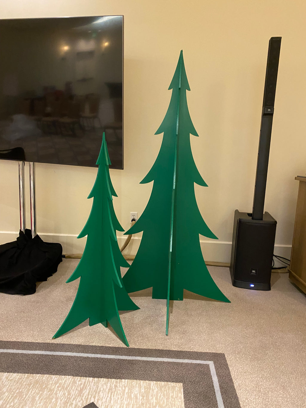 4 Foot Green Christmas Wood Tree