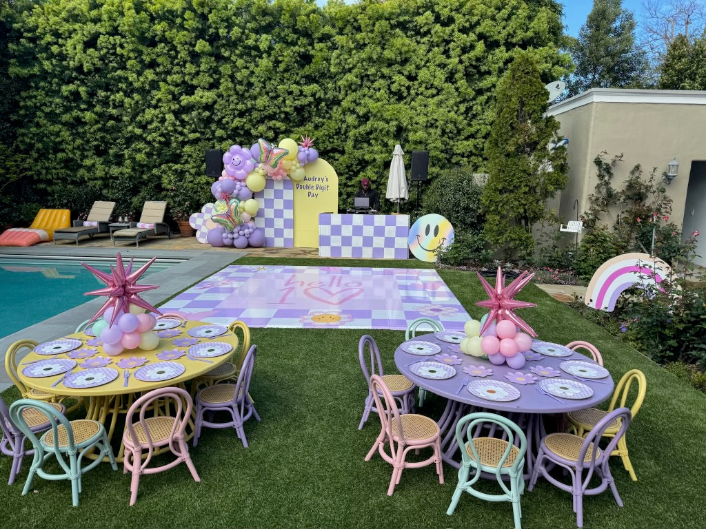 Kids Light Pink Rattan Chair