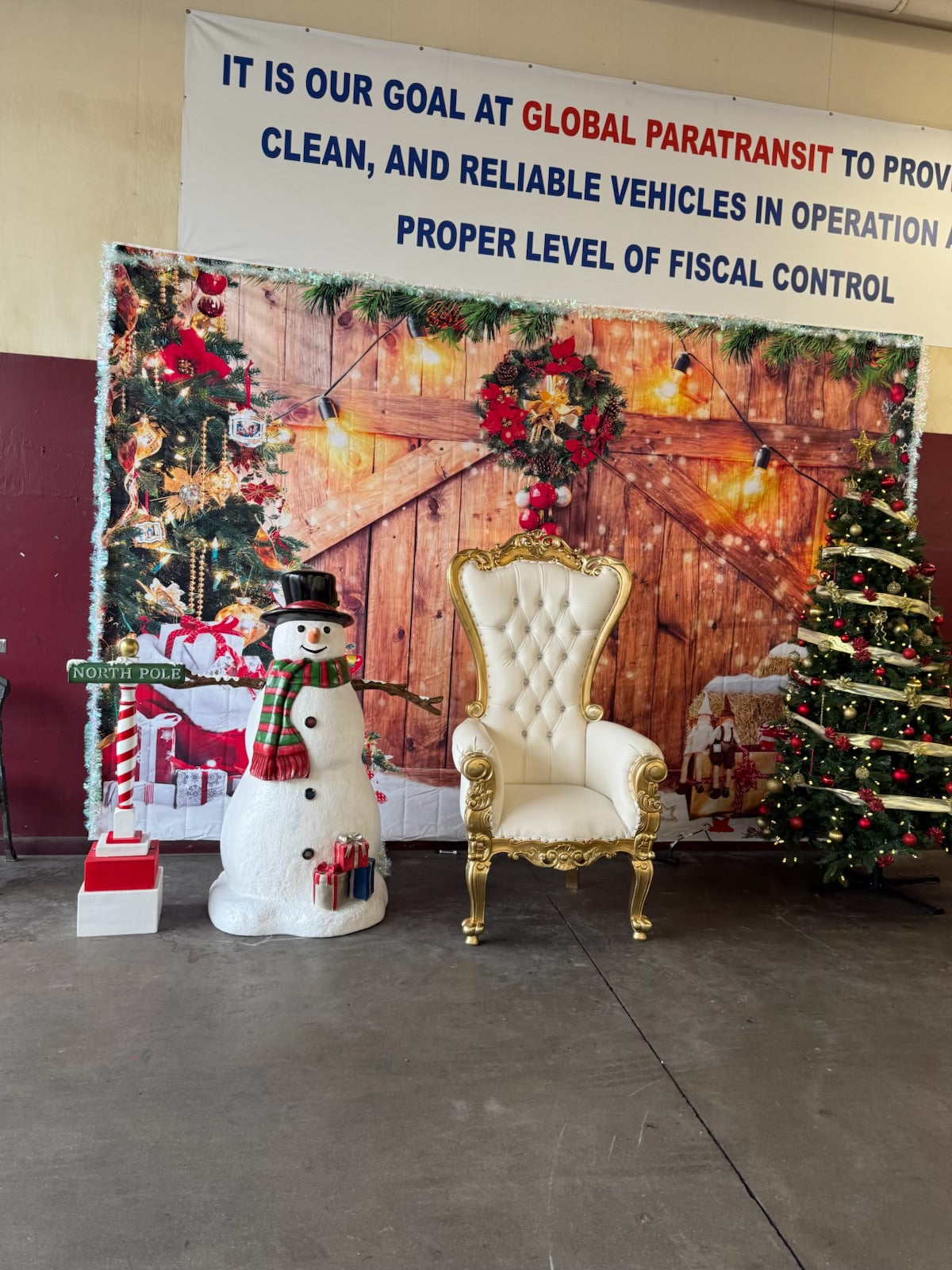 Small Green North Pole Sign