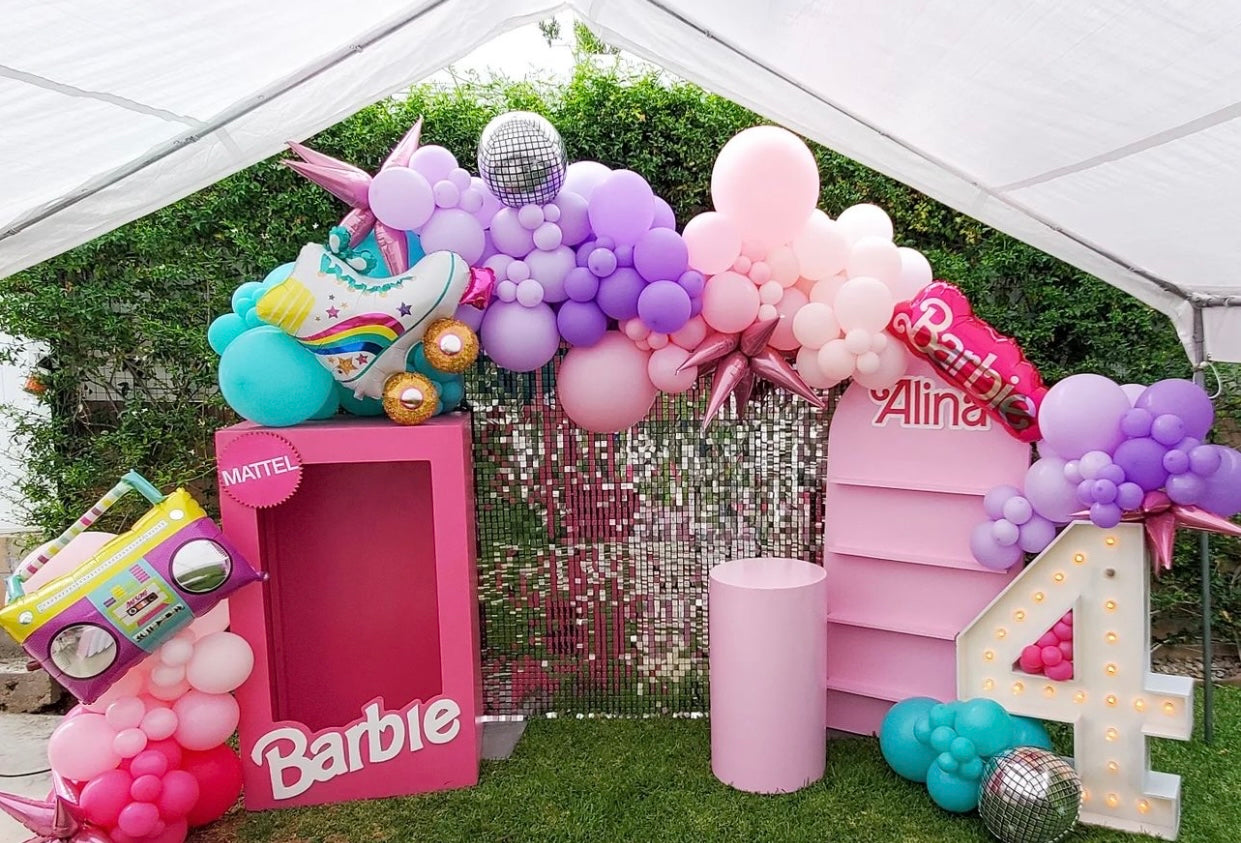 Light Pink Arch Shelf Display Wall