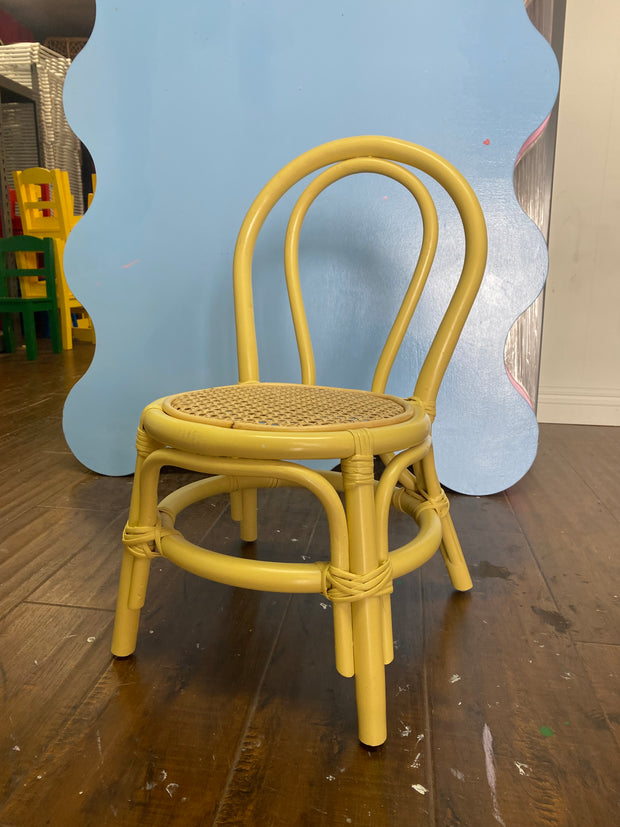 Kids Yellow Rattan Chair