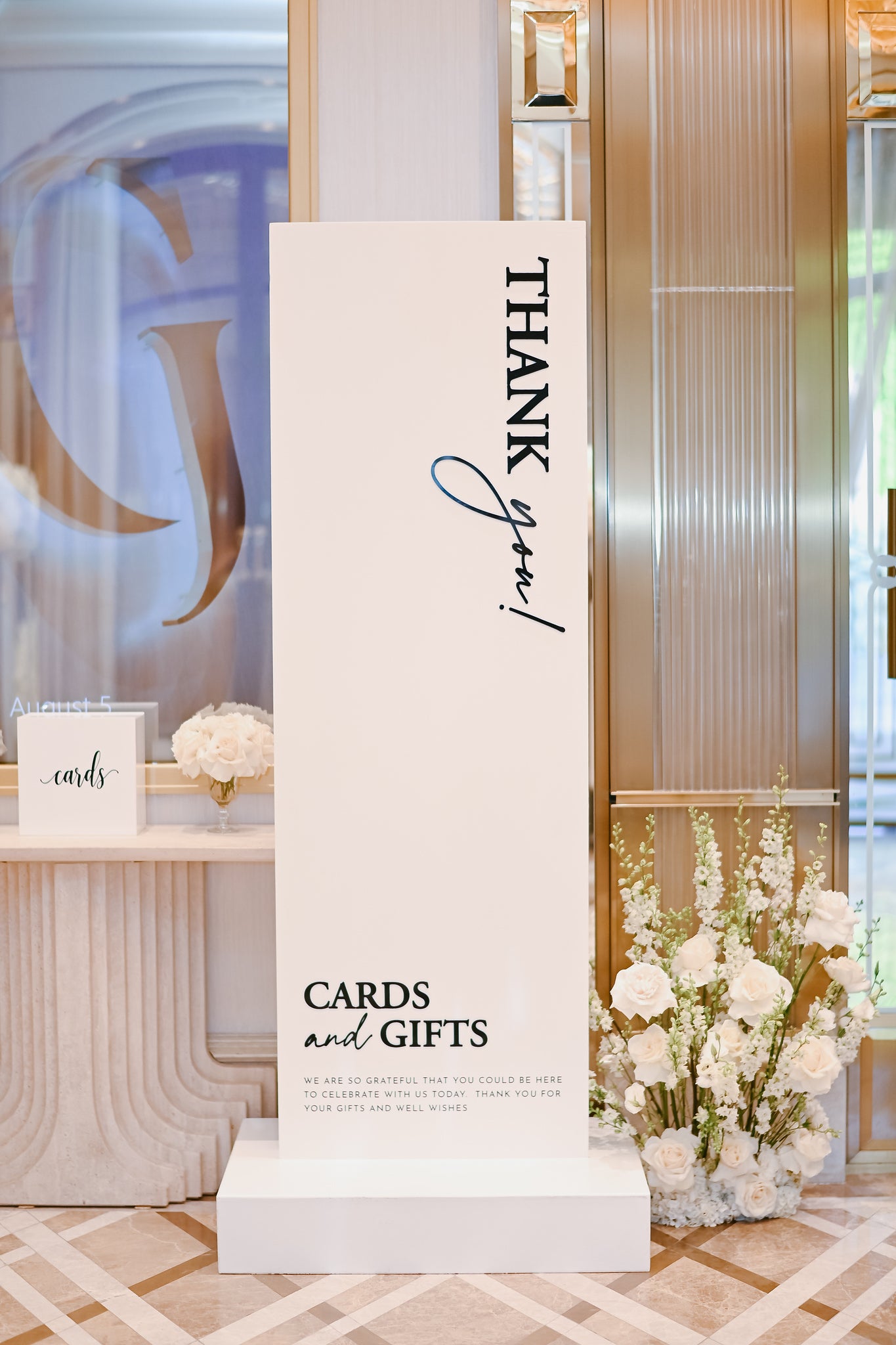 Thank You Cards & Gifts Sign