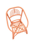 Kids Peach Rattan Rainbow Chair