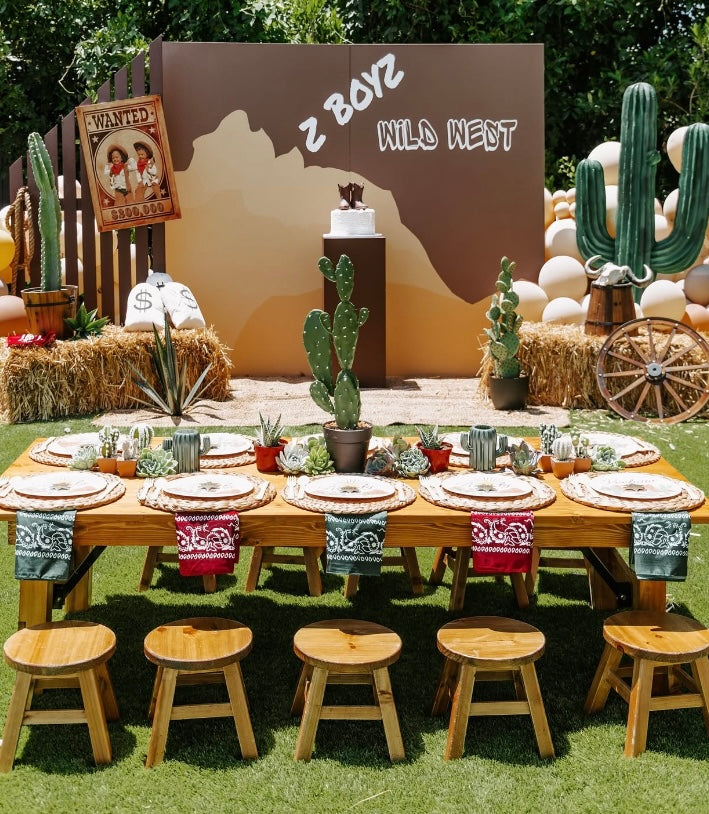 Kids Wooden Farm Table