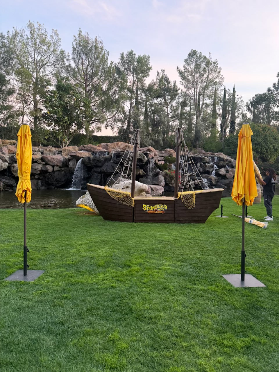 Yellow Umbrella With Base