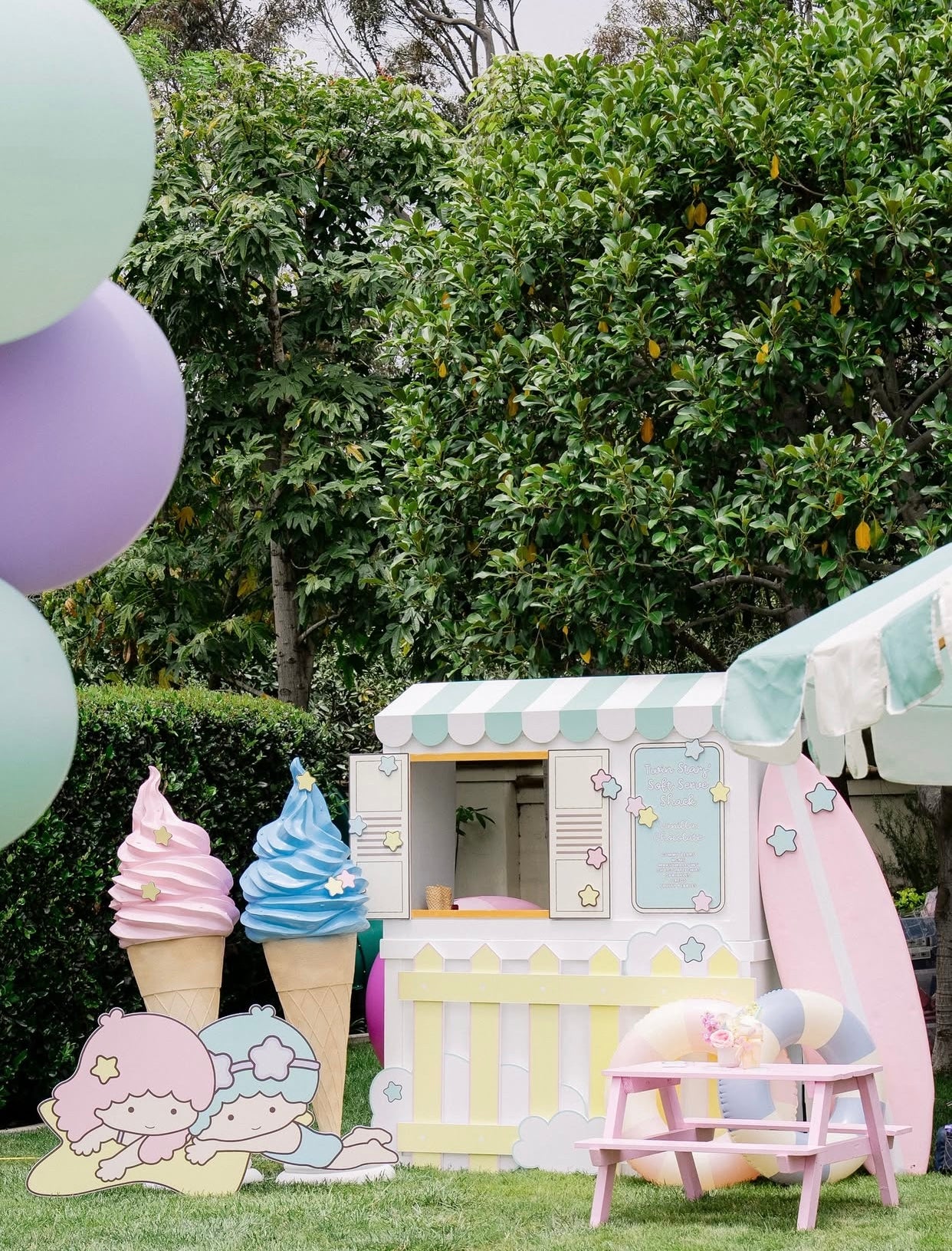 Large Strawberry Soft Serve Ice Cream Cone