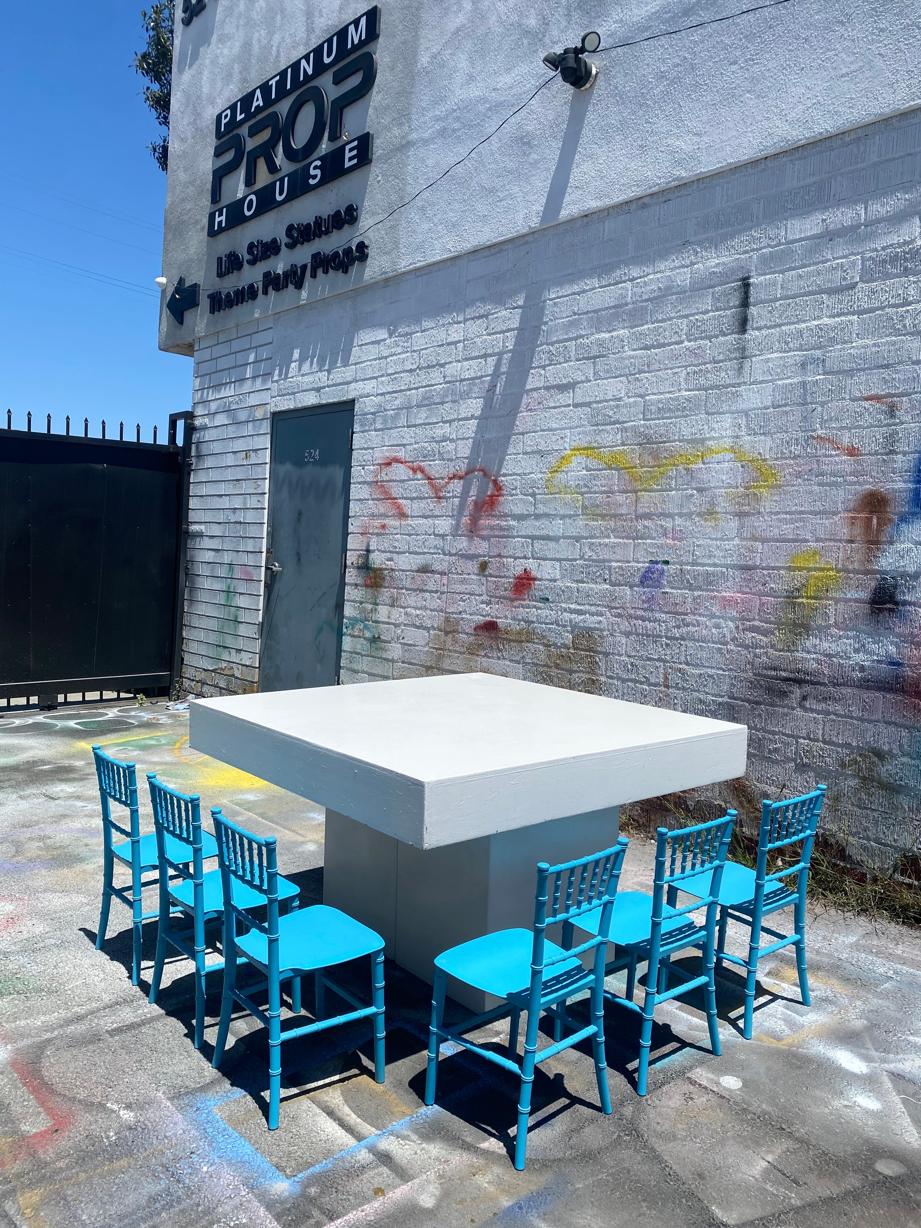 Kids White Square Table